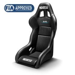 Sparco EVO QRT Sky - FIA Approved - Μαύρο δερμάτινο κάθισμα