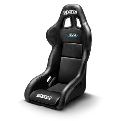 Sparco EVO QRT Sky - FIA Approved - Μαύρο δερμάτινο κάθισμα