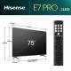 Hisense 75" E7NQ Pro, 4K Ultra HD 3840x2160, QLED, 144Hz