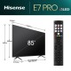 Hisense 85" E7NQ Pro, 4K Ultra HD 3840x2160, QLED, 144Hz