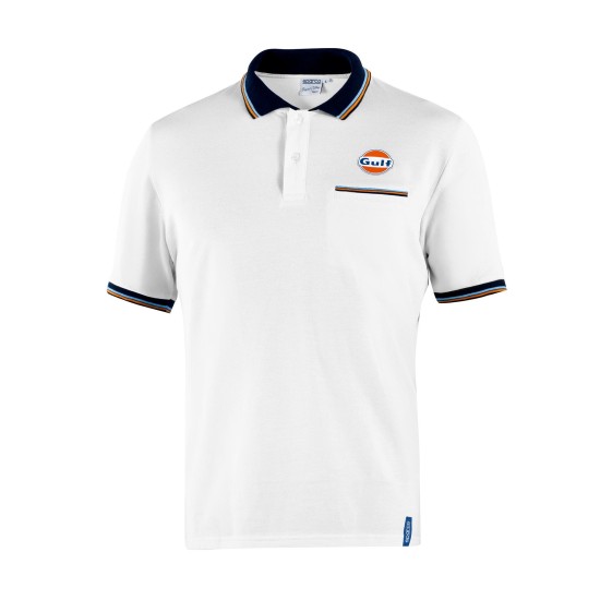 Gulf Polo Piquet Τσέπη - Λευκό