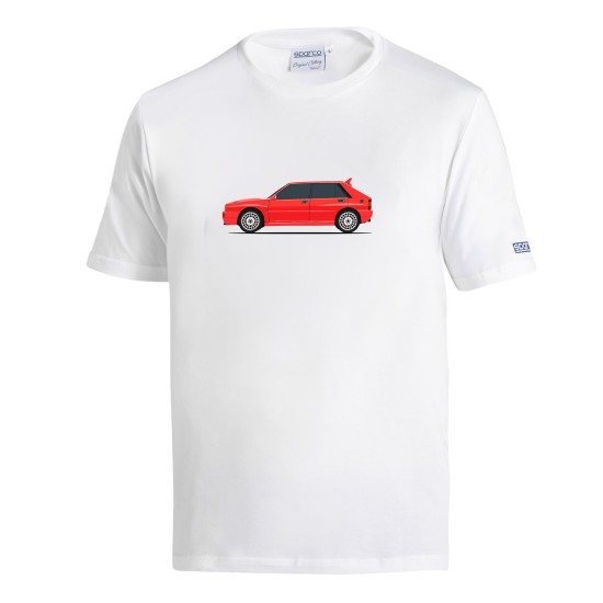 Lancia Delta HF T-Shirt - Λευκό / Κόκκινο
