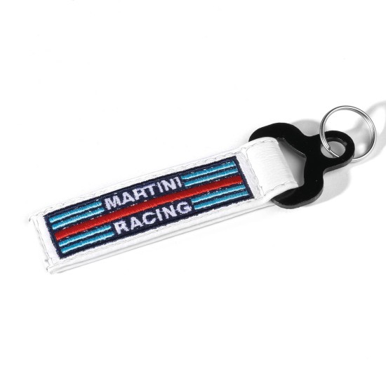 Δερμάτινο Μπρελόκ Martini Racing - Λευκό
