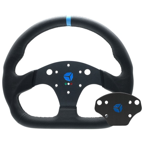 Cube Controls Reparto Corse Διάτρητη Τιμόνι+ GTPROV2 Dshape Badge