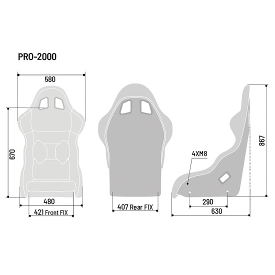 Sparco Καθίσμα PRO 2000 QRT Martini Racing - Γκρι