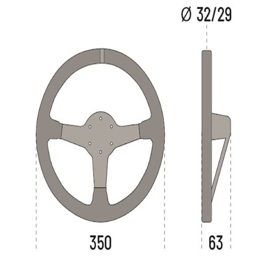 Sparco L 575 σουέτ τιμόνι
