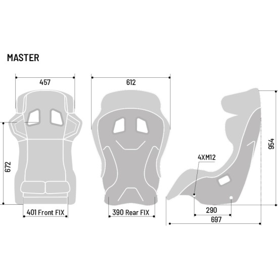 Sparco Master Advanced Καθίσμα FIA 8855-2021