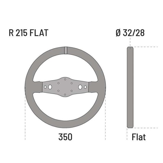 Sparco R215 Επίπεδα Δερμάτινα Τιμόνια