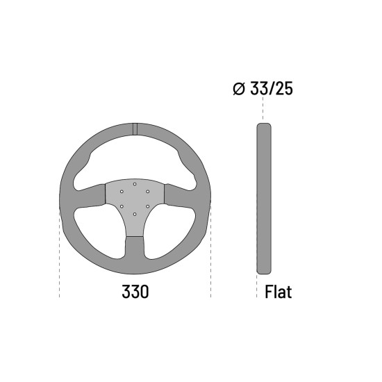 Sparco R330 Σουέντ Τιμόνι - Χωρίς Κουμπί