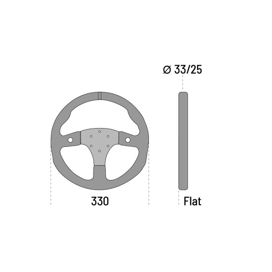 Sparco R330B Τιμόνι Σουέντ με Κουμπιά