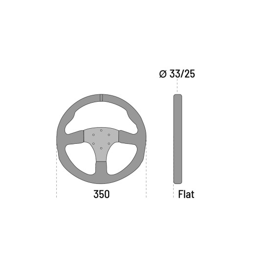 Sparco R350 σουέτ τιμόνι με κουμπιά